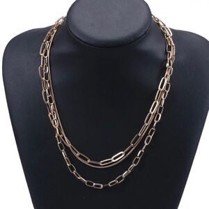 CHAIN‎ LINK LAYERED NECKLACE